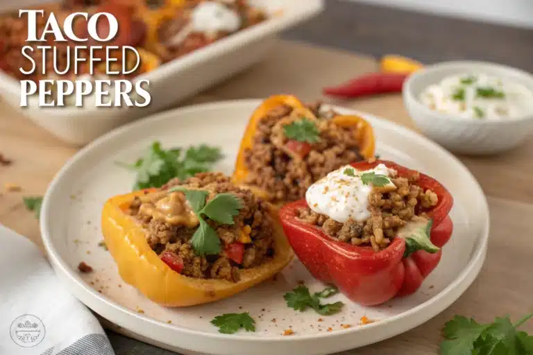 taco stuffed peppers featured image