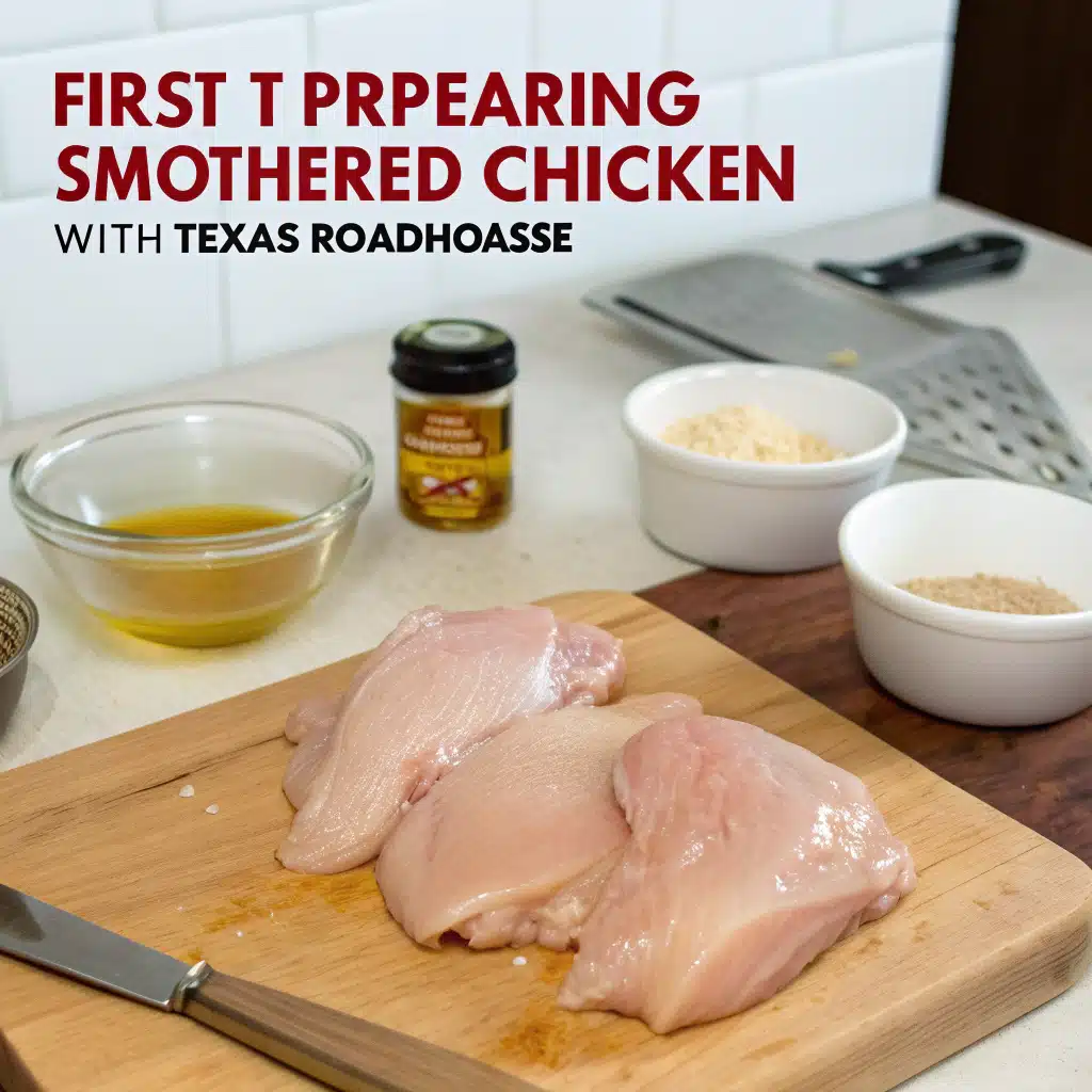 texas roadhouse smothered chicken First Step