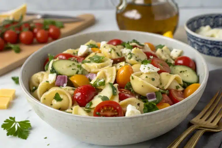 tortellini pasta salad featured image