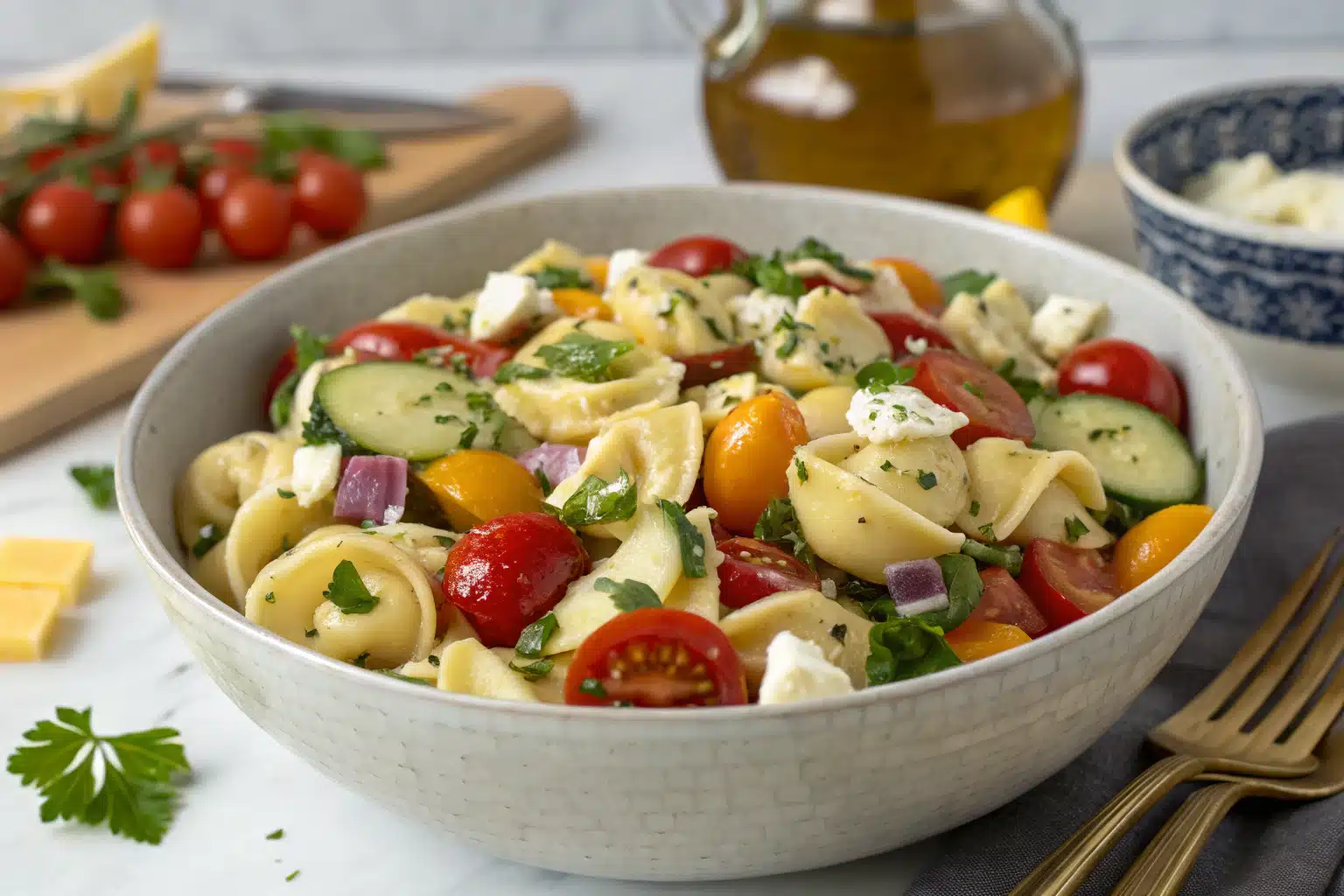 tortellini pasta salad featured image