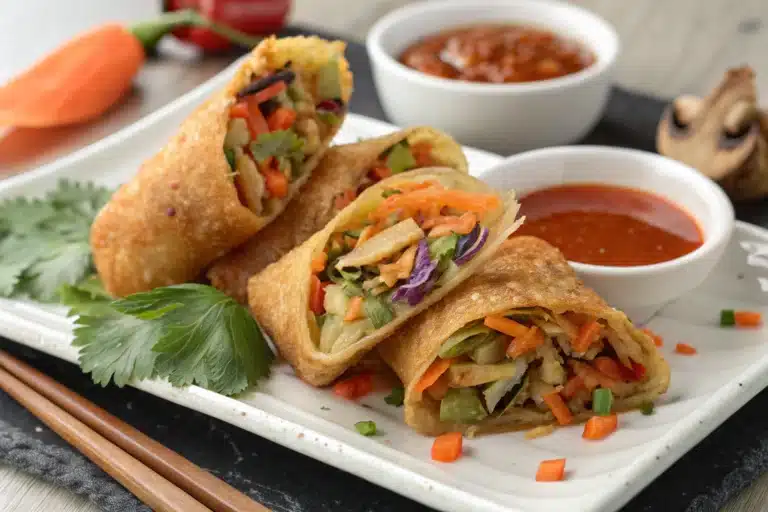 vegetable egg rolls featured image