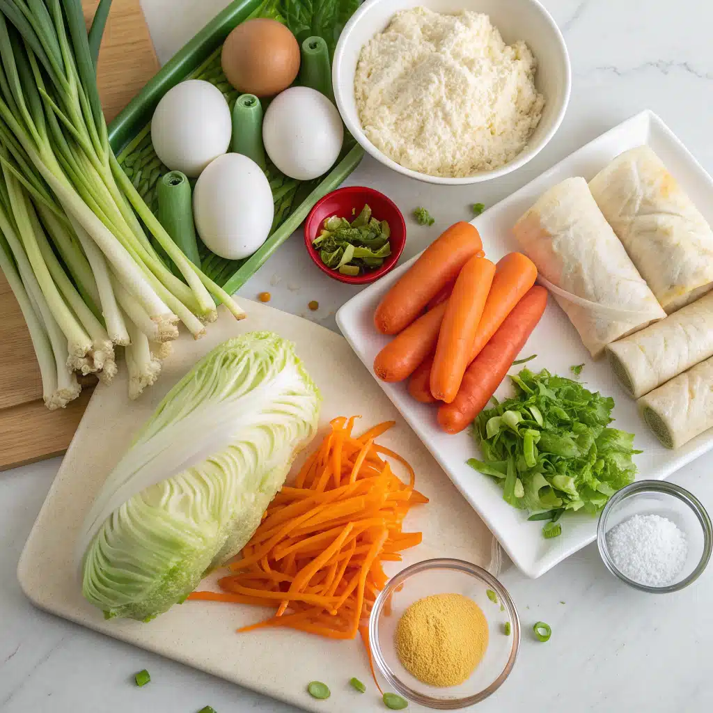 Vegetable egg rolls ingredients