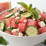 watermelon cucumber feta salad featured image