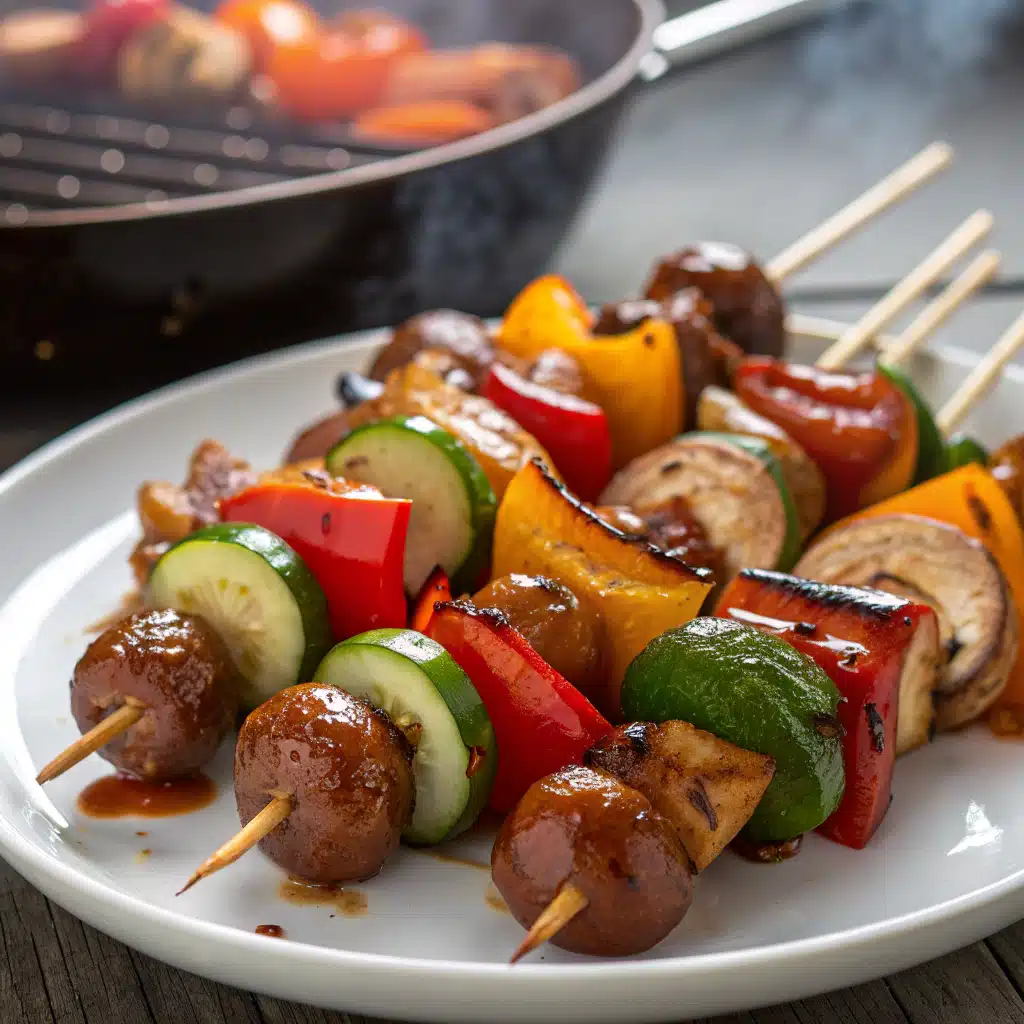BBQ Veggie Kabobs Serving