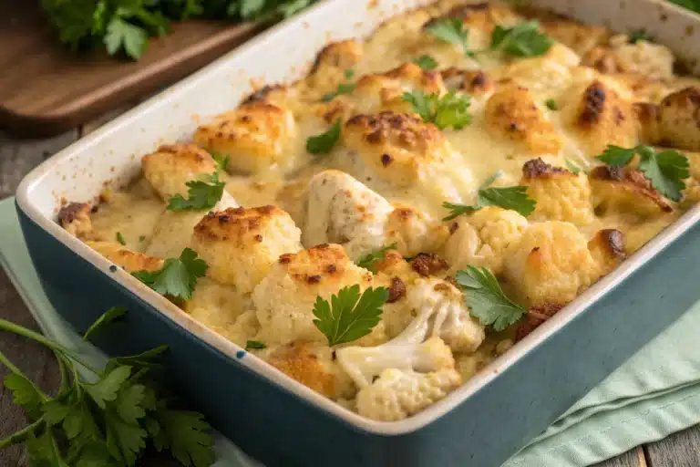 Cheesy Cauliflower Chicken Casserole featured image