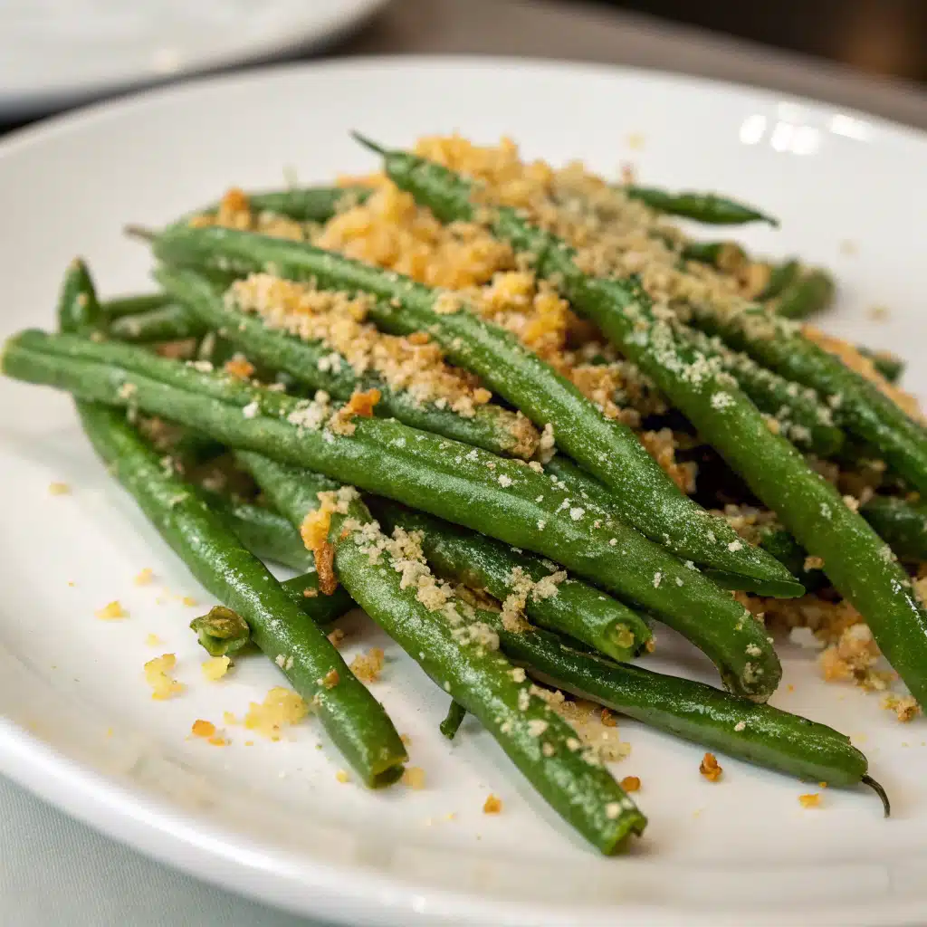 Garlic Parmesan Green Beans Serving