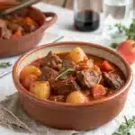 Greek beef stifado Serving