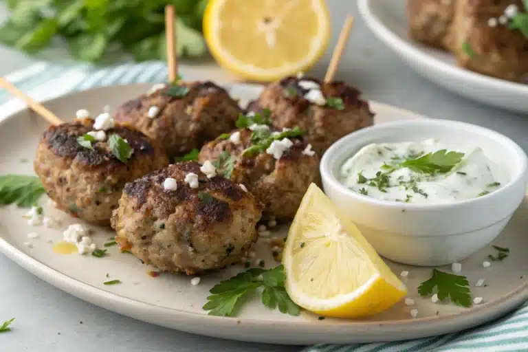 Greek lamb meatballs featured image