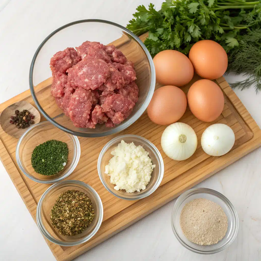 Greek lamb meatballs ingredients
