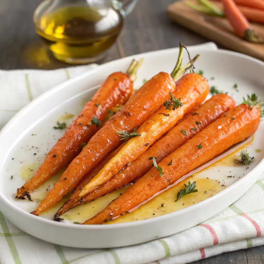 Honey Butter Roasted Carrots Serving