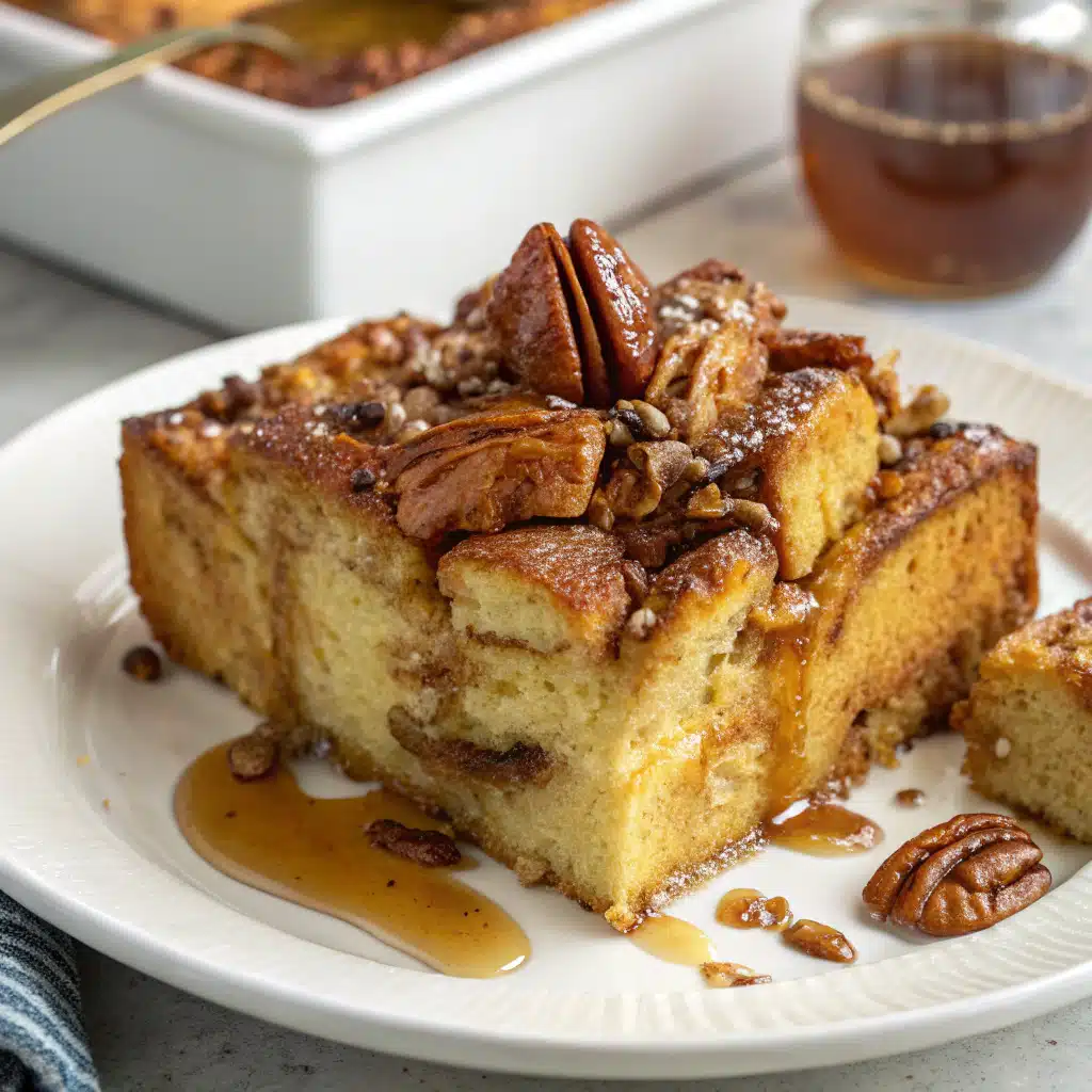 Maple Pecan French Toast Bake Serving