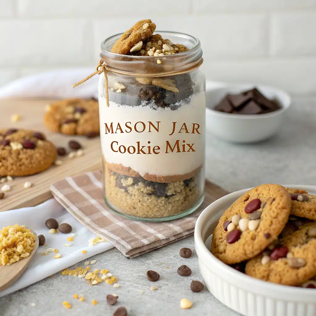 Mason Jar Cookie Mix Serving