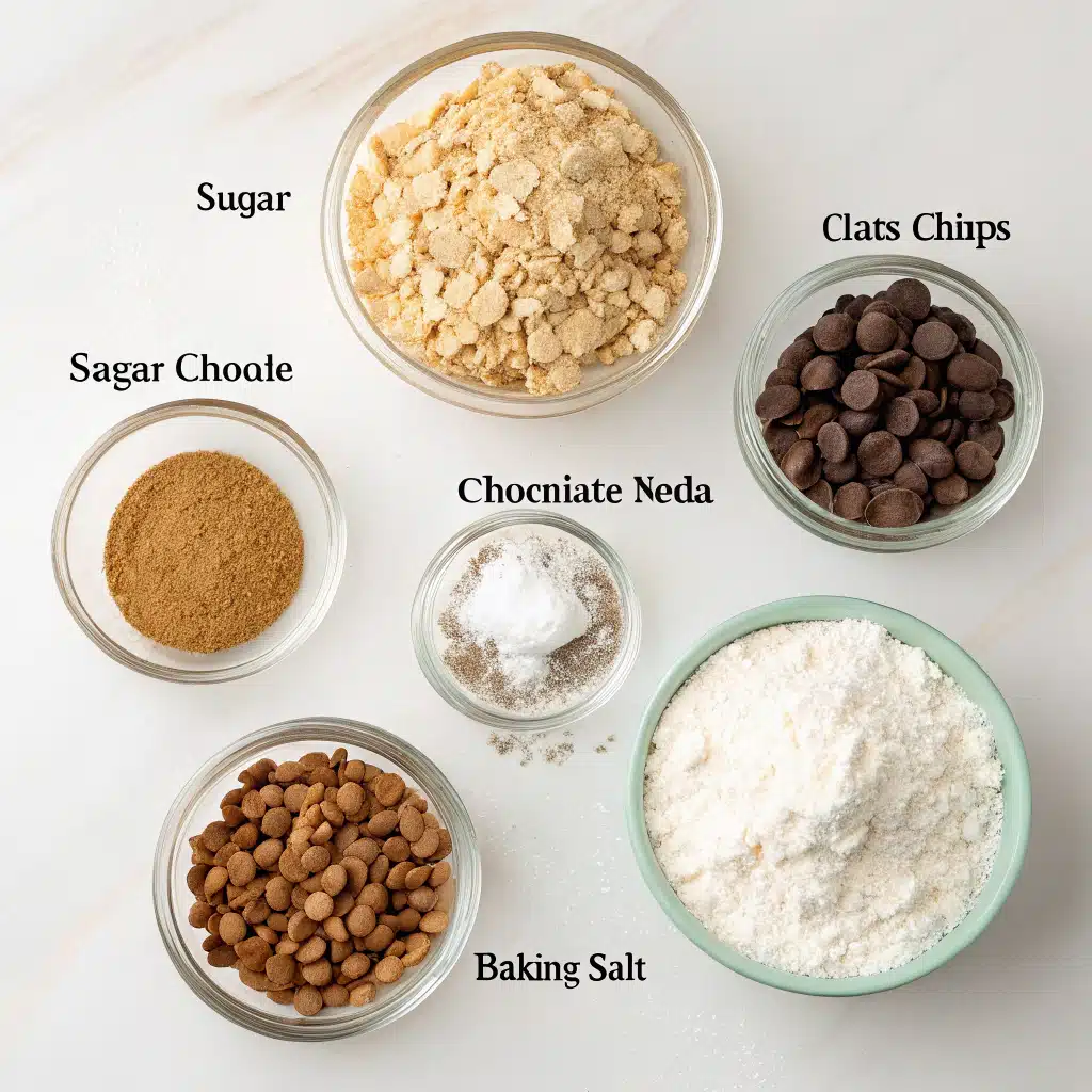 Mason Jar Cookie Mix ingredients