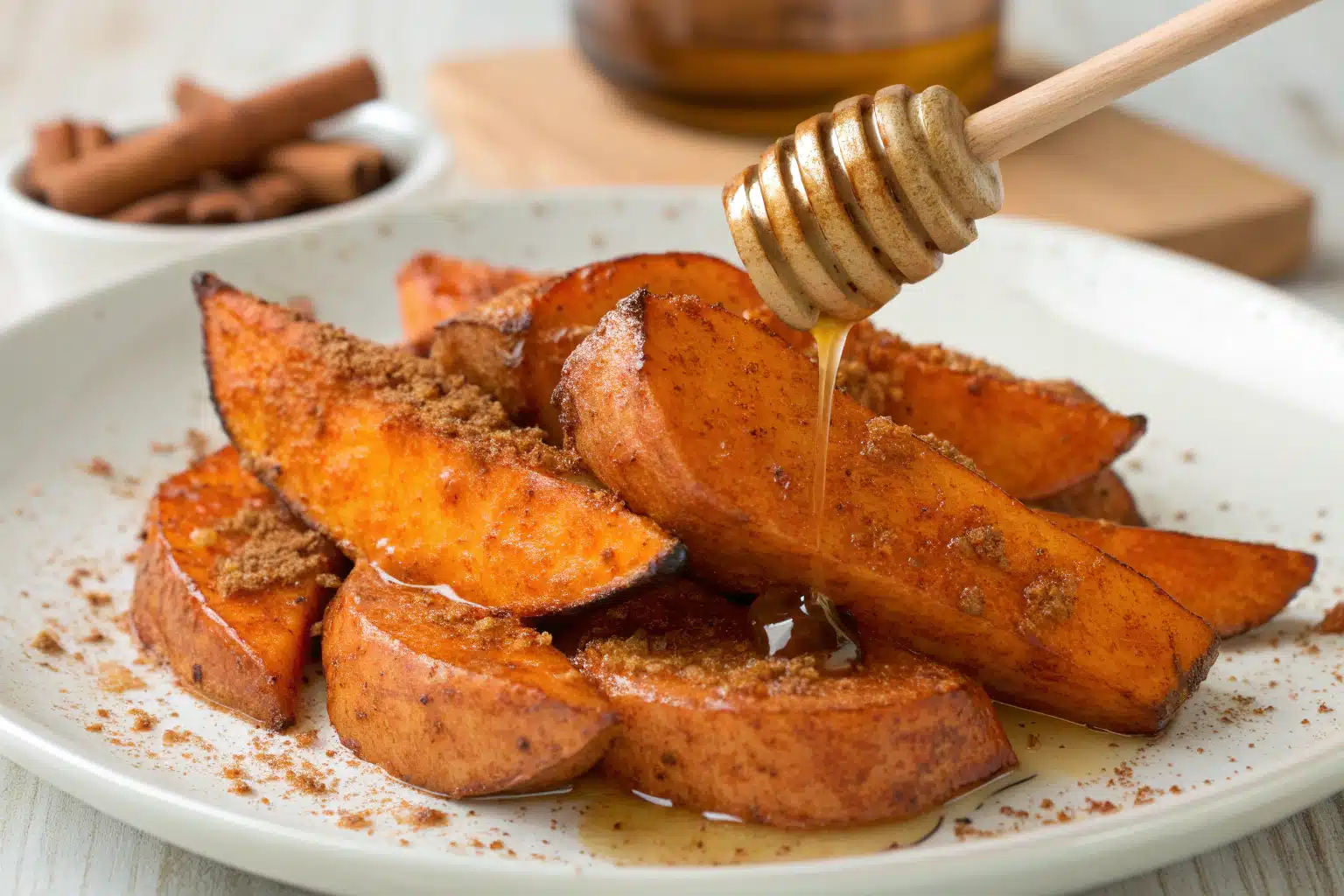 Roasted Sweet Potatoes with Honey and Cinnamon featured image