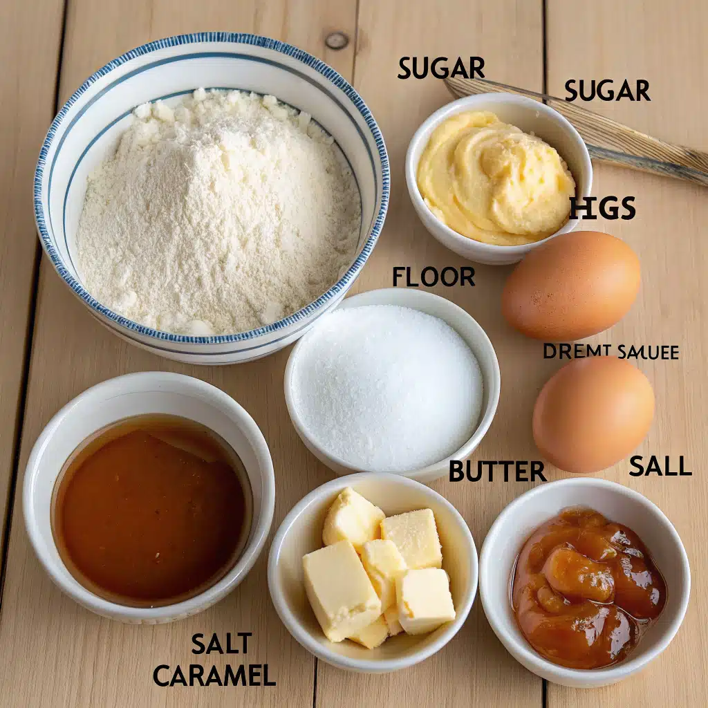 Salted Caramel Cupcakes ingredients
