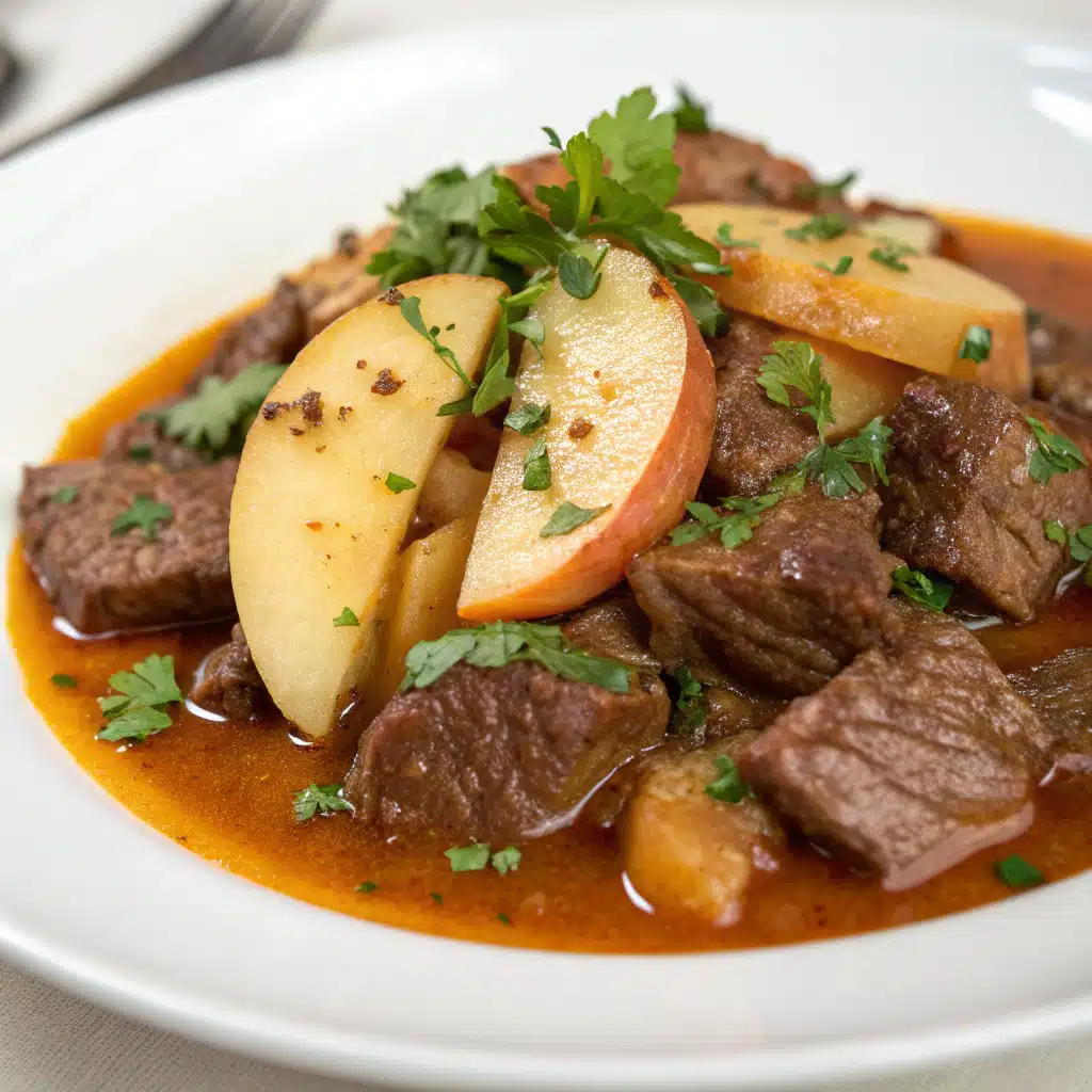 Apple Cider Braised Beef Serving