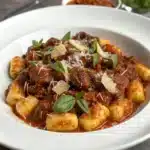 beef ragu with gnocchi Serving