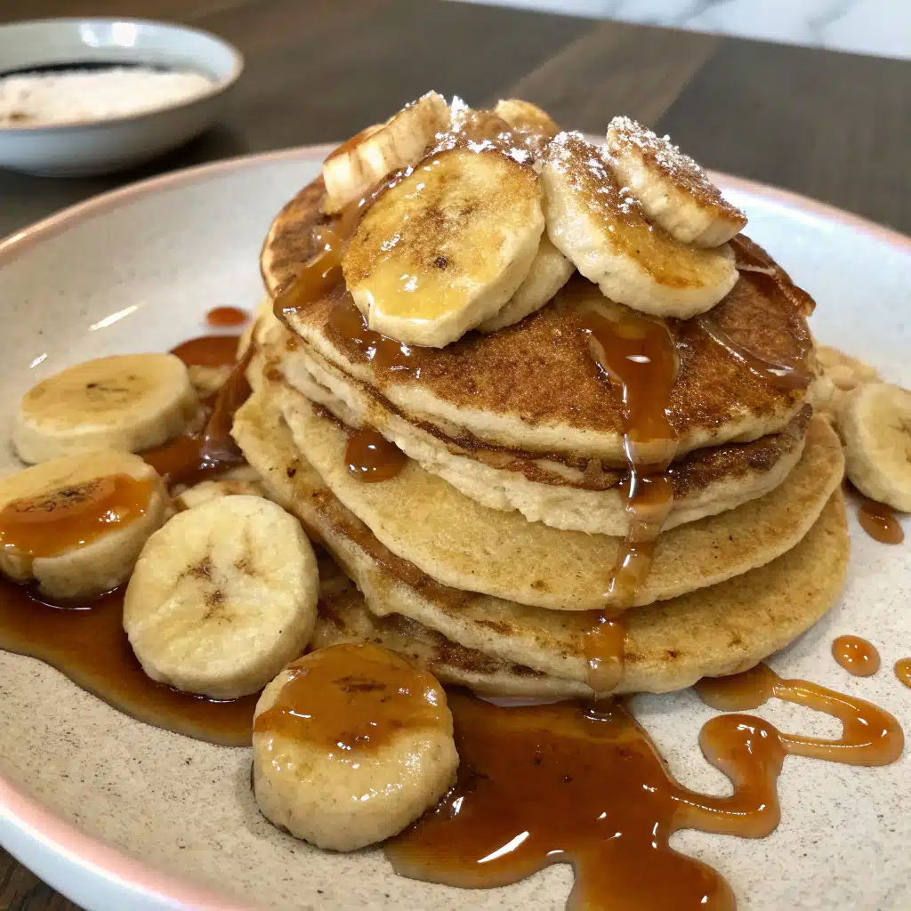 Brown sugar banana pancakes serving suggestion