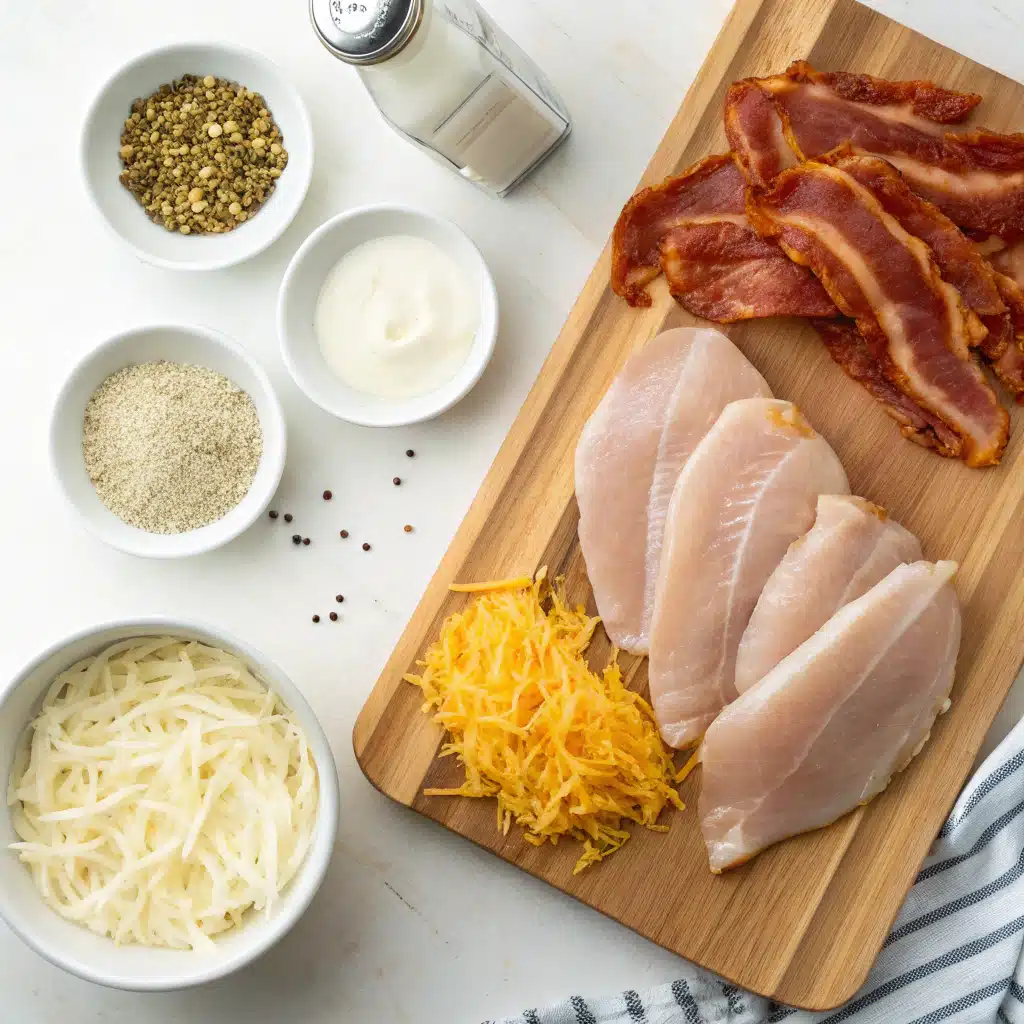 Cheesy Bacon Ranch Chicken Bake Ingredients