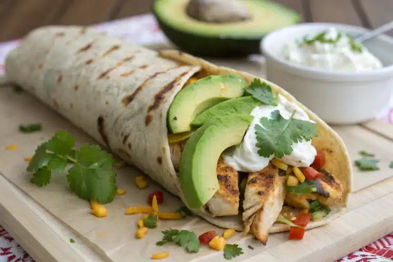 chicken avocado burrito featured image