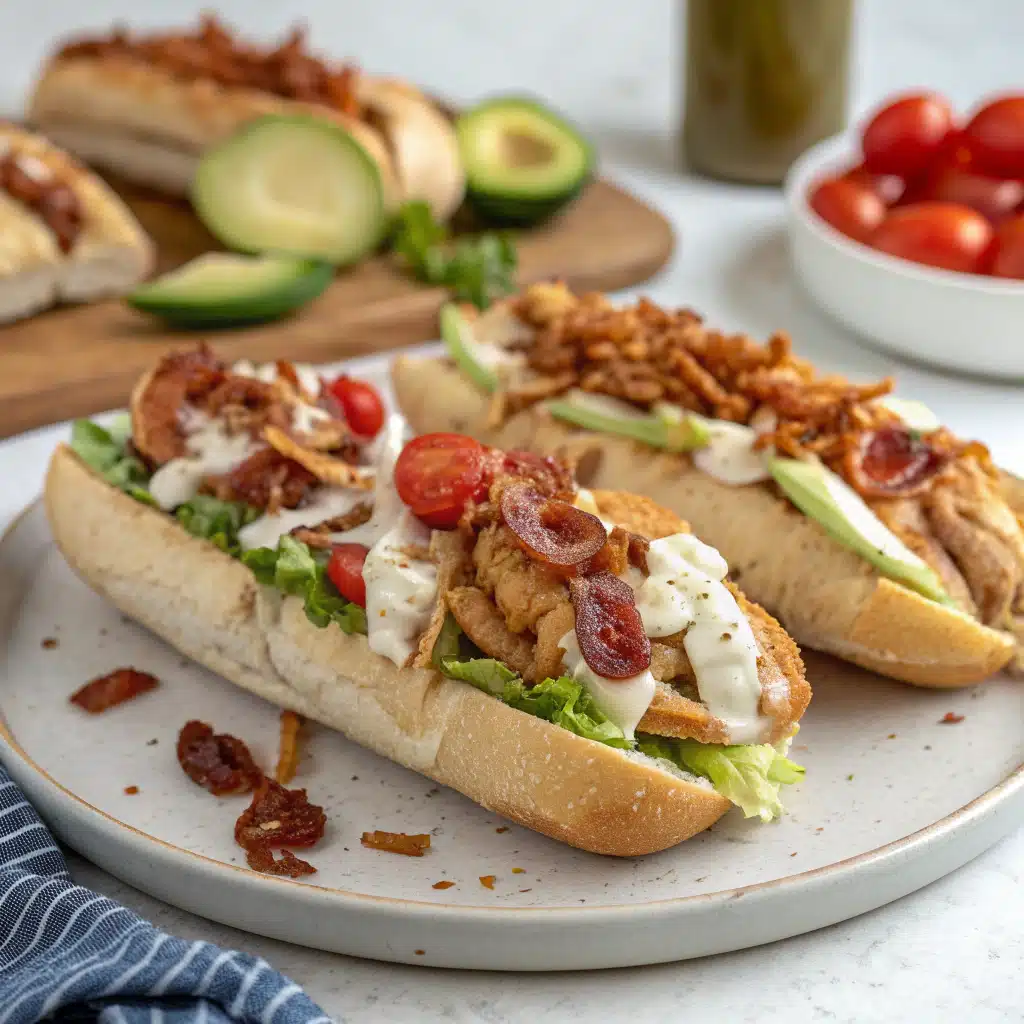 Chicken bacon ranch subs recipe Serving