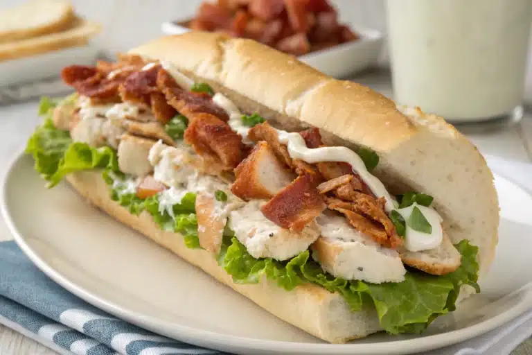 chicken bacon ranch subs recipe featured image