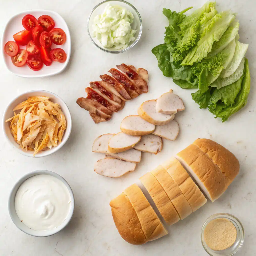 Chicken bacon ranch subs recipe ingredients