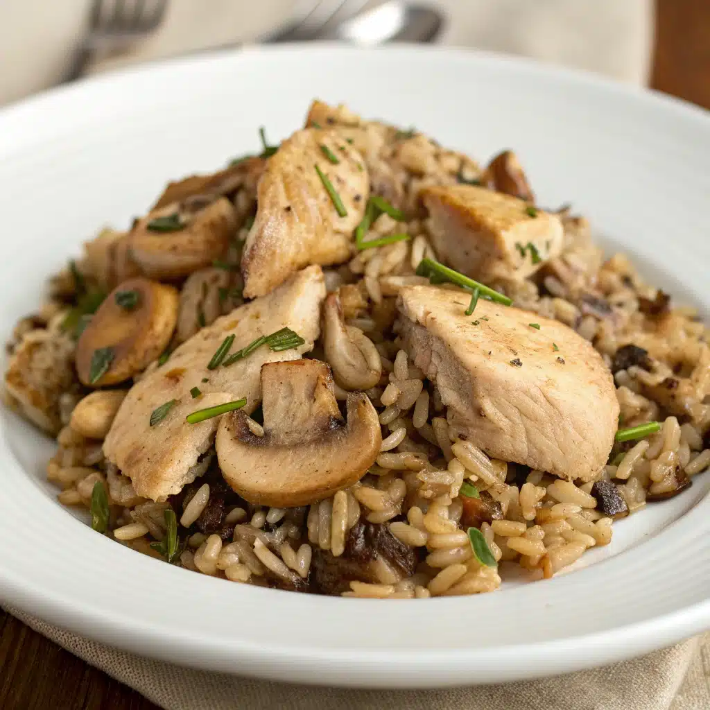 chicken mushroom wild rice Serving