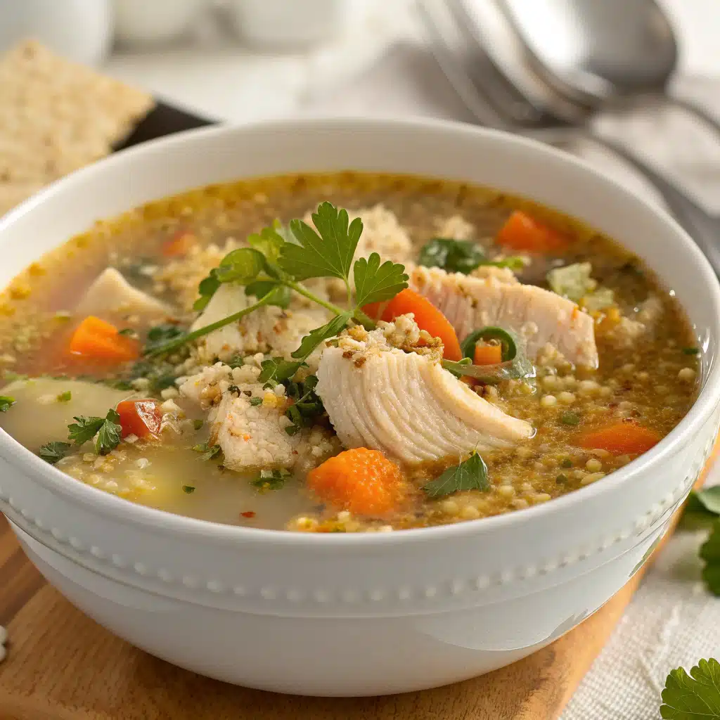 chicken quinoa soup Serving