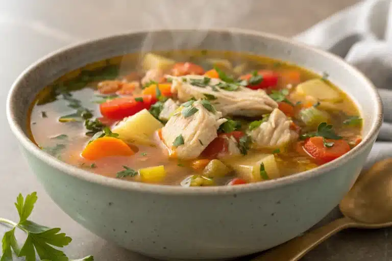 chicken vegetable soup recipe featured image