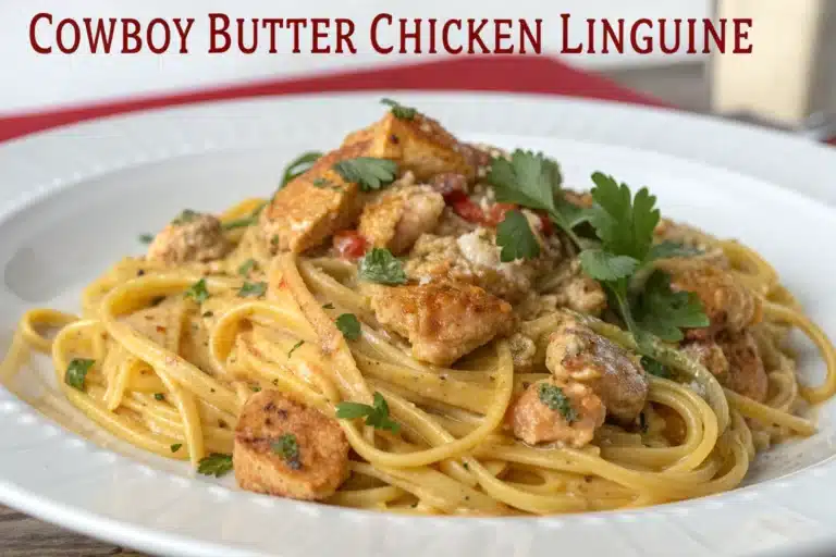 cowboy butter chicken linguine featured image