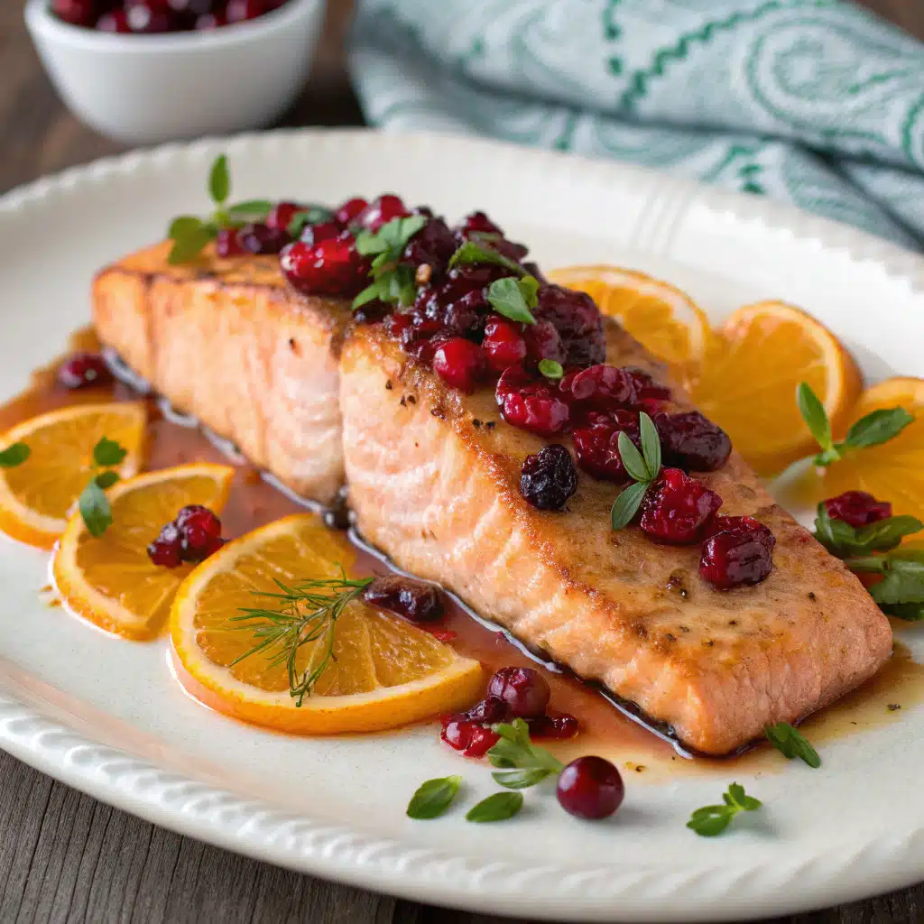 cranberry orange salmon Serving