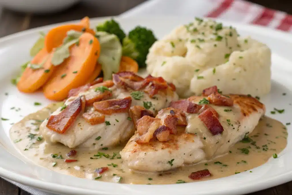 creamy bacon chicken recipe featured image