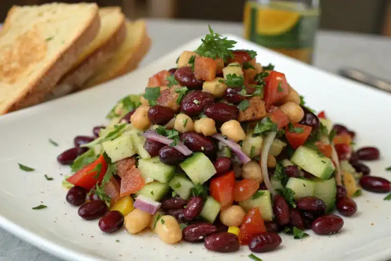 dense bean salad recipe featured image