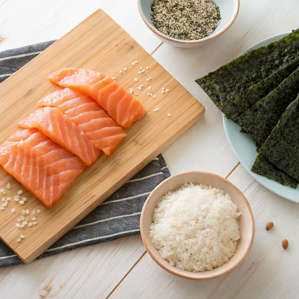 easy salmon sushi balls ingredients