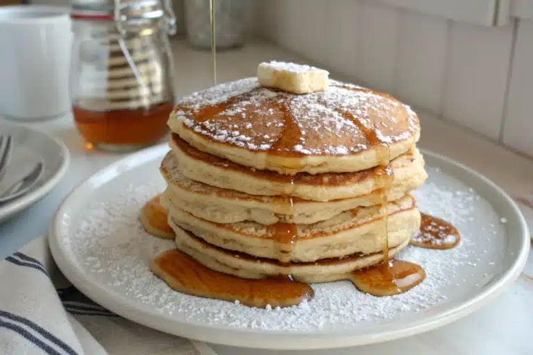 fluffy oatmeal pancakes without banana featured image