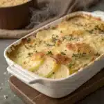 four cheese gratin Serving