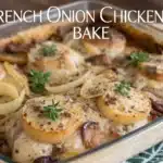 french onion chicken bake featured image
