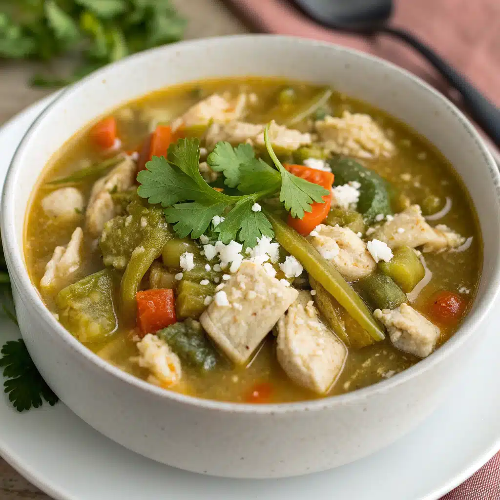 green chile chicken stew Serving