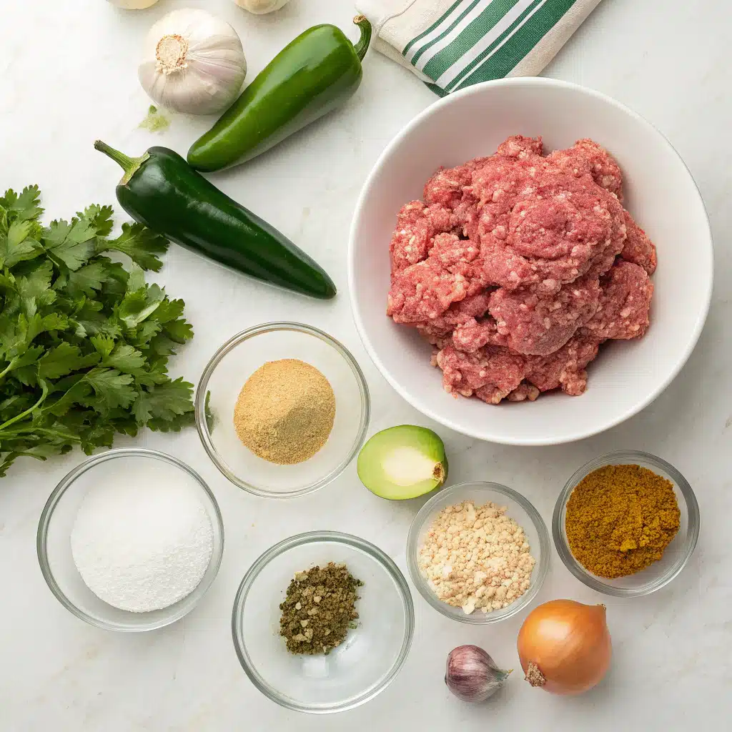 Green chile meatballs ingredients