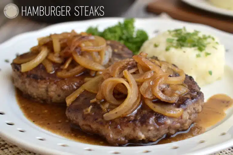 hamburger steaks onion gravy featured image