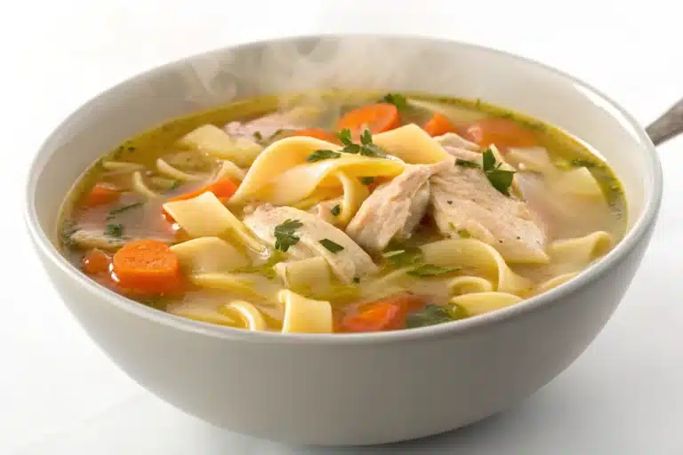 homemade chicken noodle soup featured image
