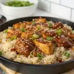 honey bbq chicken rice skillet featured image