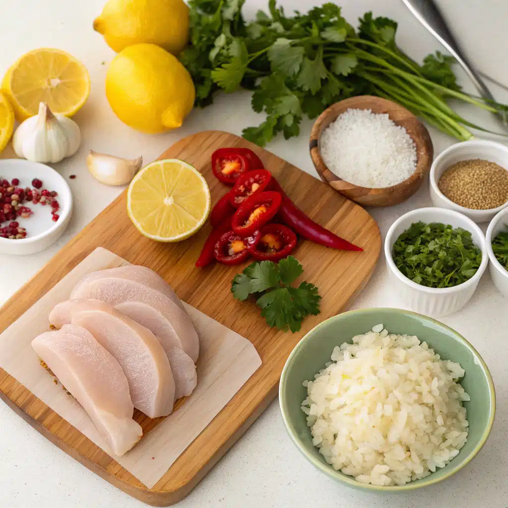 lemon chili chicken bowl ingredients