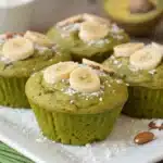 matcha banana coconut muffins featured image