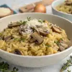 mushroom orzo risotto featured image