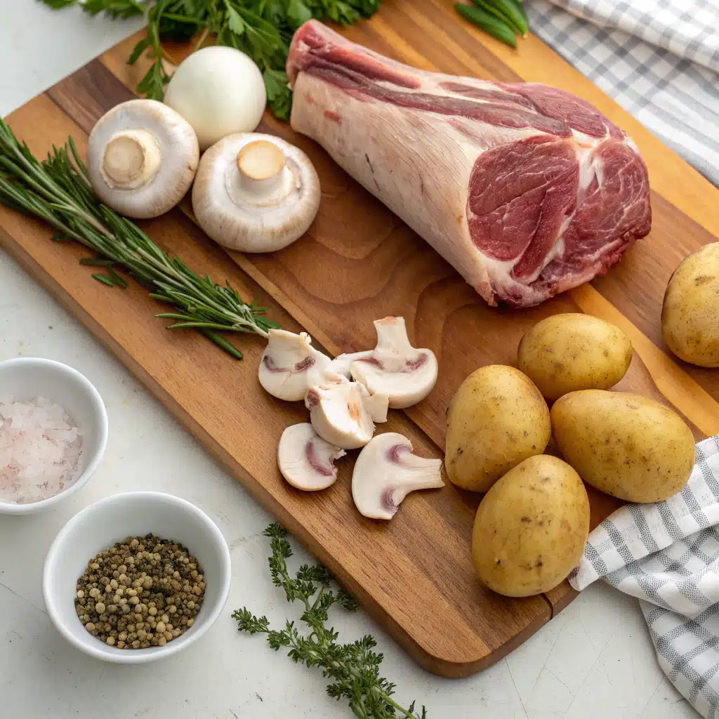 mushroom roast lamb ingredients