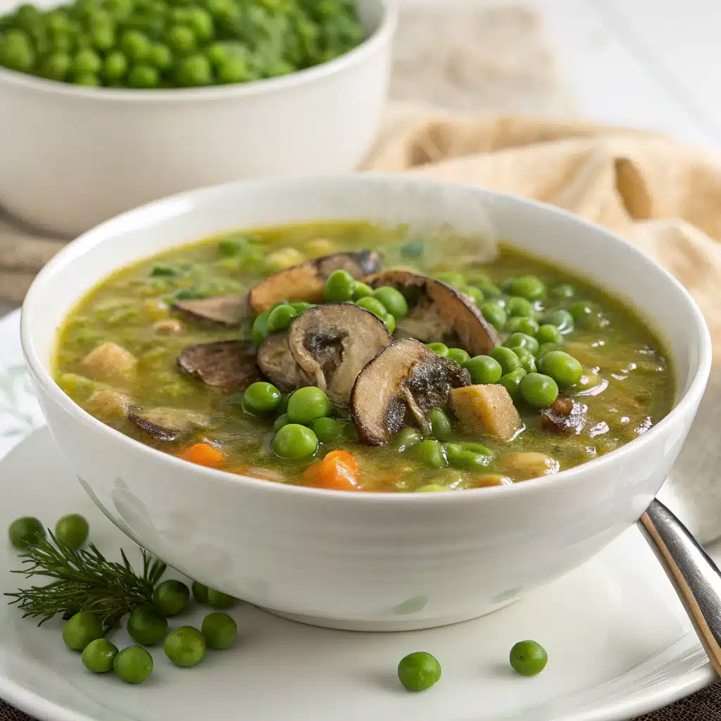 mushroom split pea soup Serving