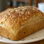 no knead seeded oat bread featured image