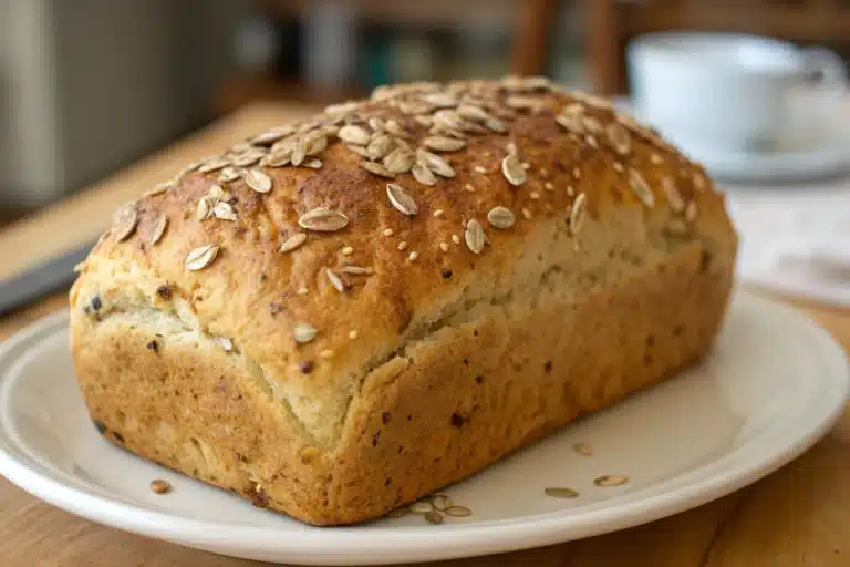 no knead seeded oat bread featured image